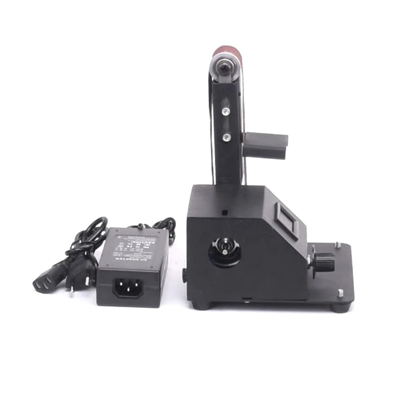 Small Belt Machine Mini Electric Polishing Machine Sharpening Artifact Desktop Sandpaper Belt Grinding Machine Metal EU Plug