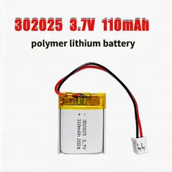 1-10pcs Lipo 302025 Battery 110mAh 3.7V 032025 Li-polymer Lithium Batteries for  Bluetooth Headset Purifier Led Light GPS