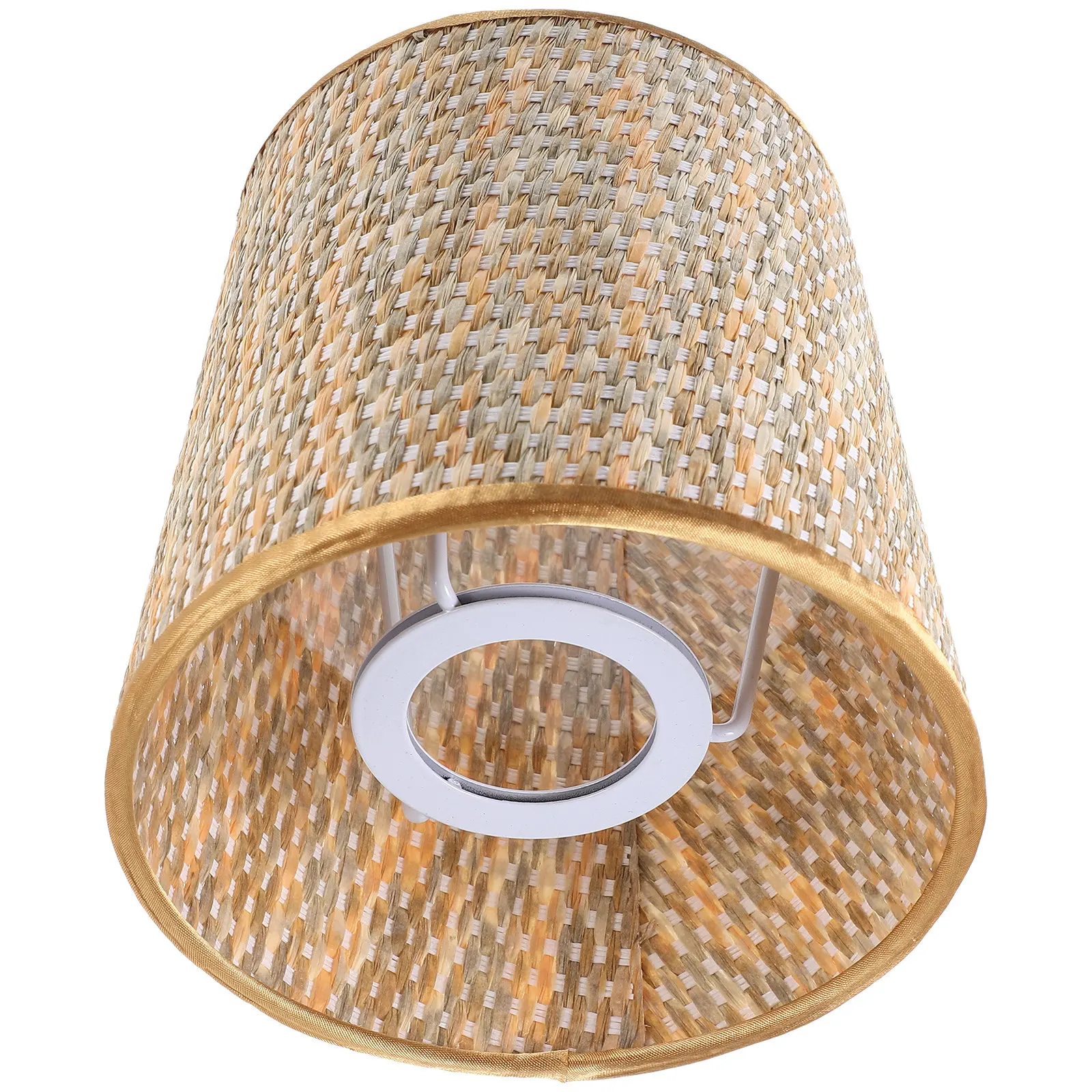 Colorful Decorative Woven Lamp Shade Cloth Art Cone Replacement Lamp Cover for Table Floor Bedroom Home Hotel Rustic