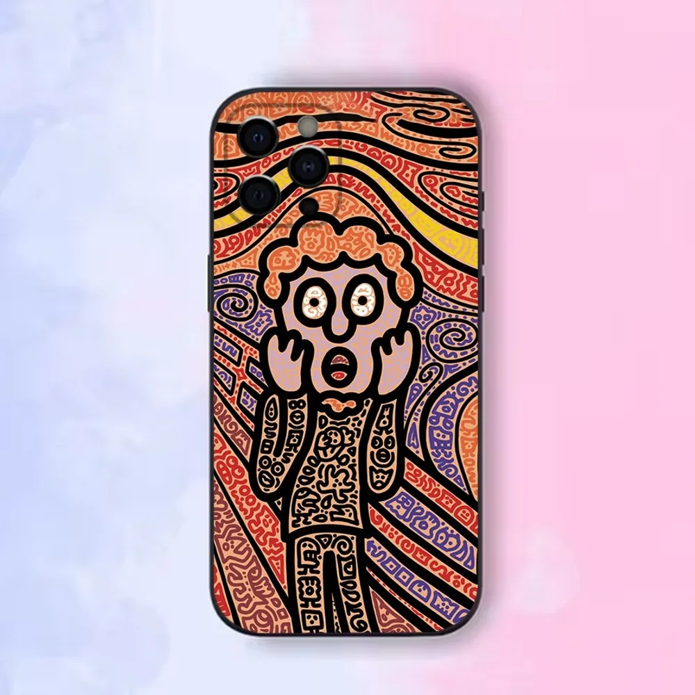 Graffiti Art Mr D-Doodle-e Phone Case For Apple iPhone 15,14,13,12,11,Pro,X,XS,Max,XR,Plus,Mini Soft Black Shell image 5
