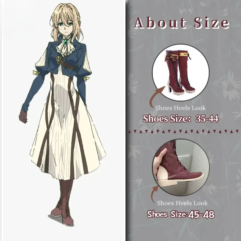 2025년 이이로레코스 바이올렛 에버가든 부츠 고객 사이즈 맞춤 제작 애니메이션 코스프레 신발