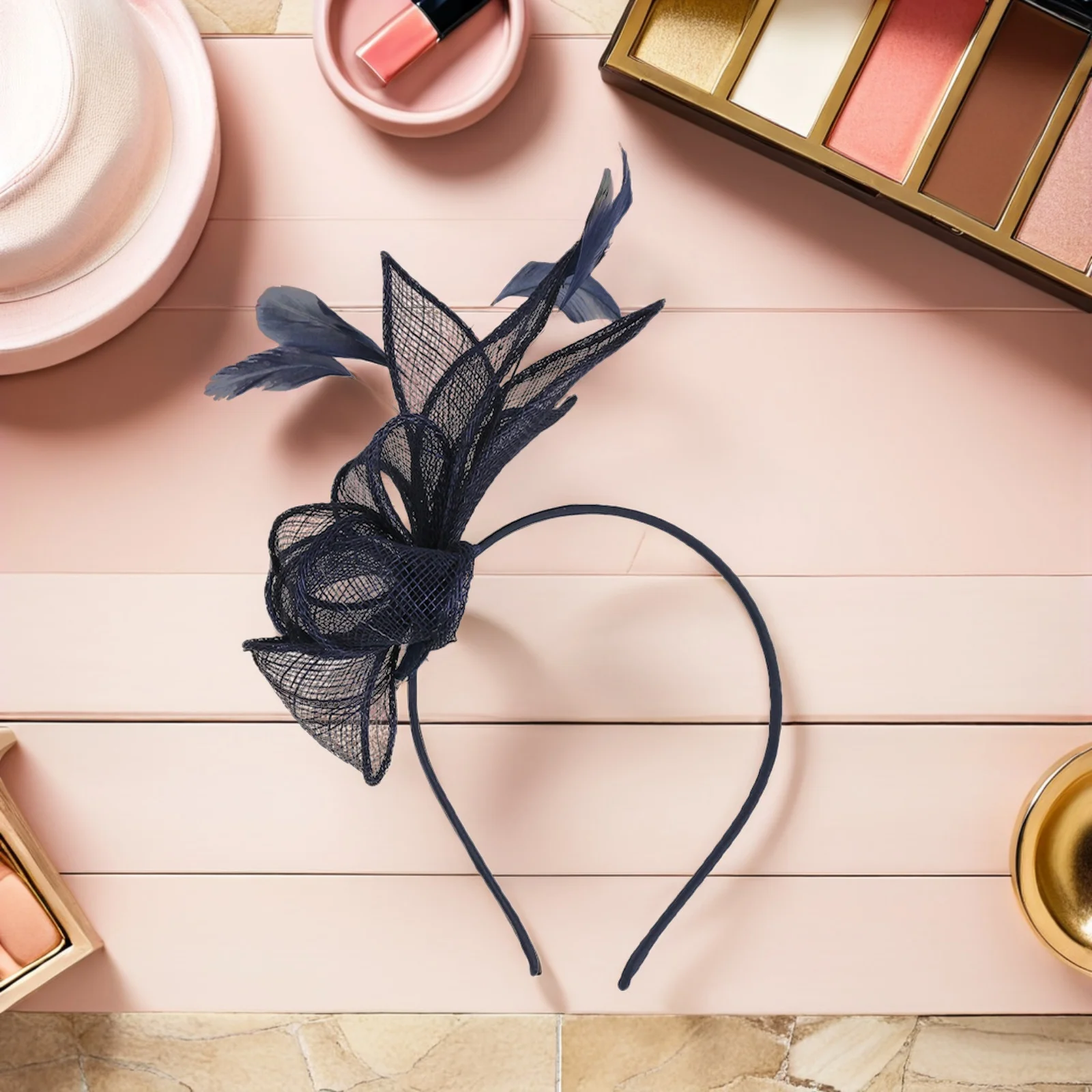 

Fascinator Hats Hairb Clip Artificial Bride Tea Party Vintage Headpiece Women Elegant Fascinators For Wedding Banquet