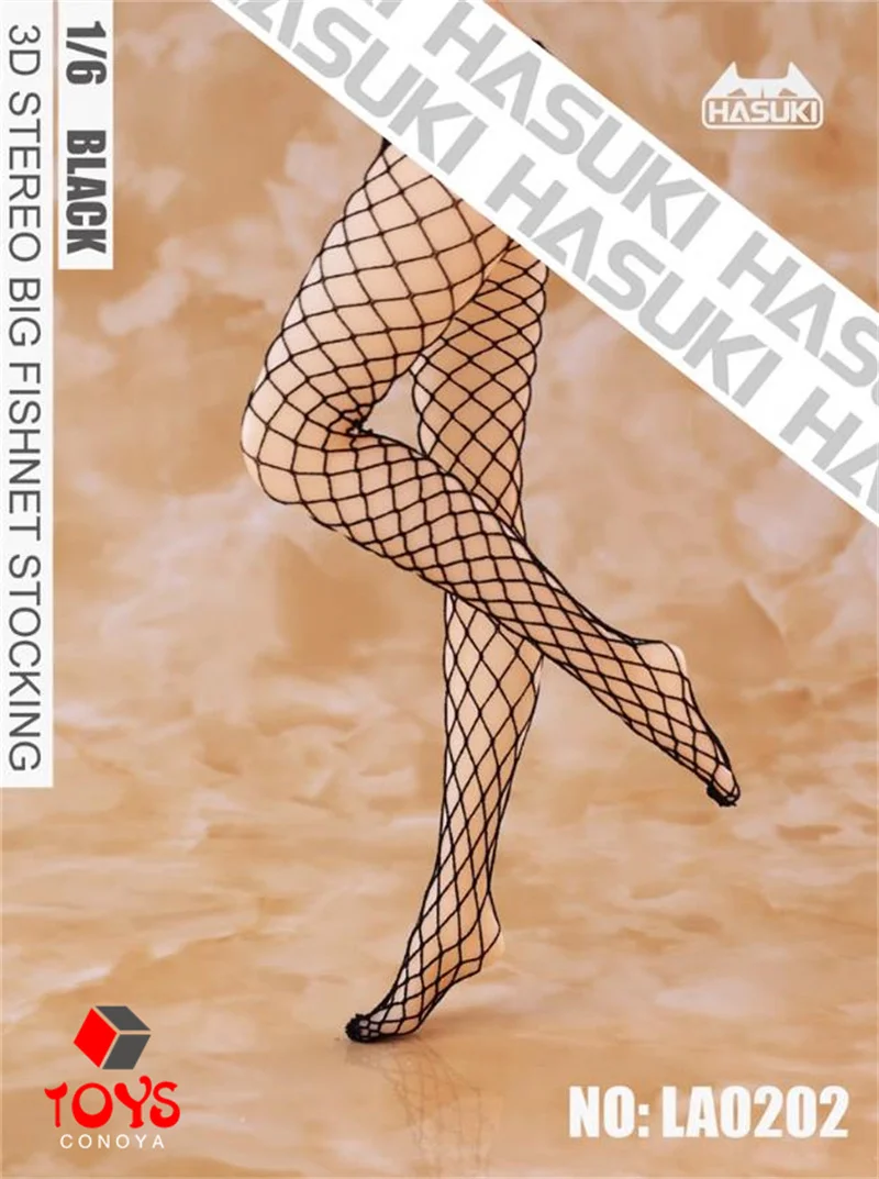 HASUKI 1/6 Scale Female 3D Seamless Pantyhose Fishnet Stocking Clothes Accessories Model Fit 12-inch Action Figure Body Dolls