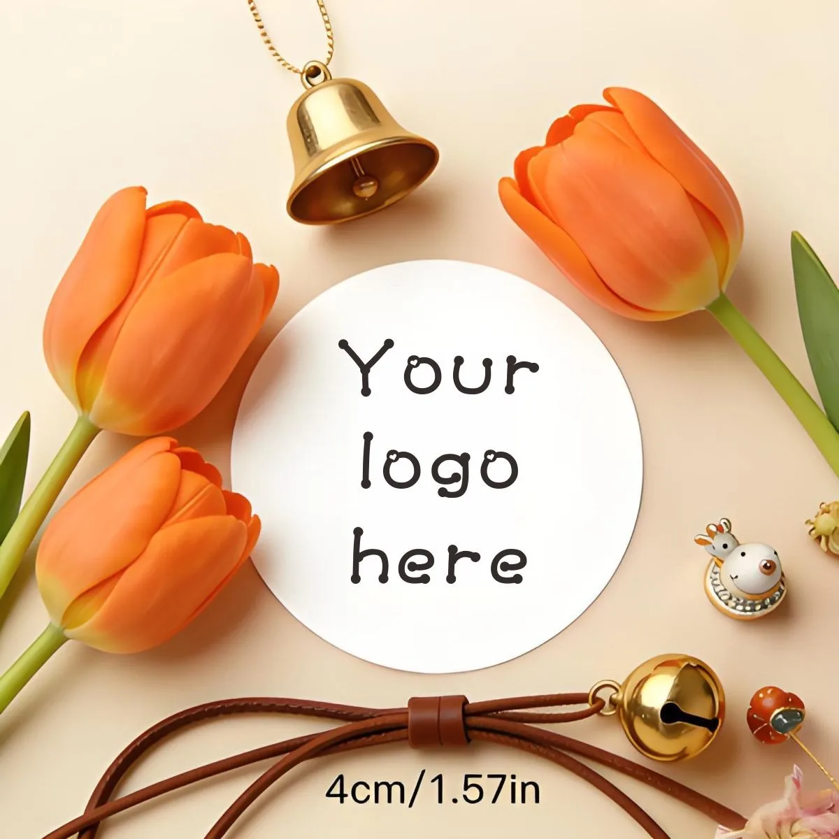 

Personalized Round Circle Label Stickers Custom Name Date Thank You Stickers for Bridal Shower Party Favors