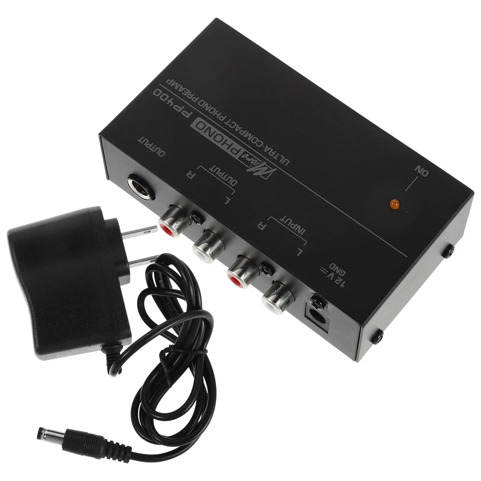 

Metal Phono Turntable Preamp for Record Player Stereo Preamplifier Home Audio Amplifier Vinyl Music Party Essential Us Plug
