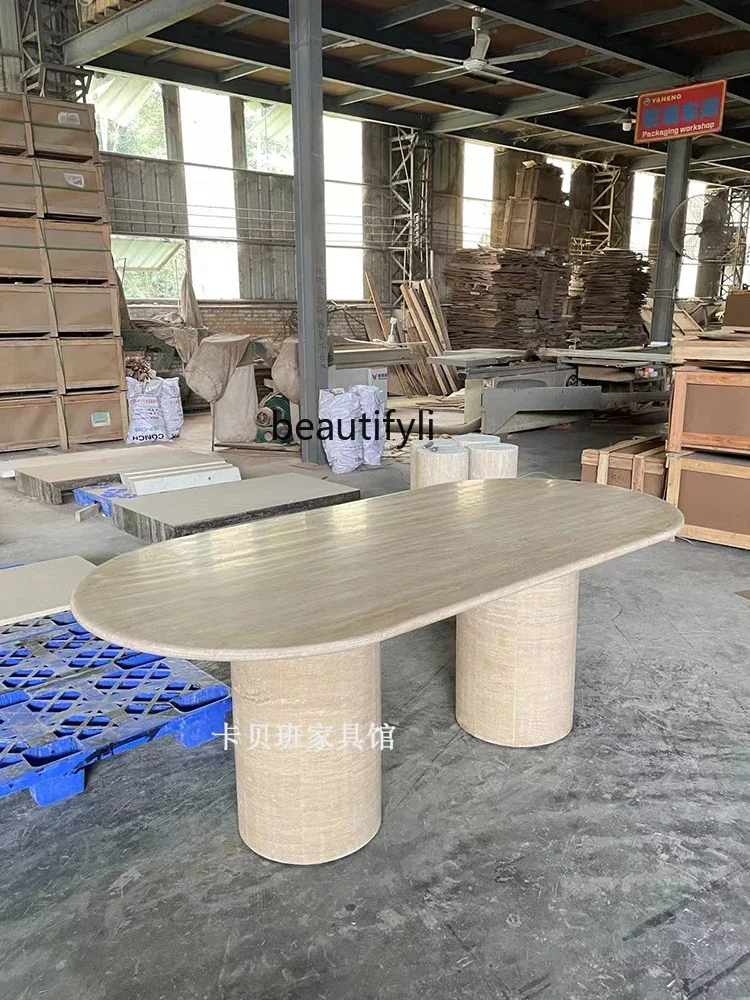 

zxqNatural Marble Ellipse Dining Table Medium Ellipse Dining Table Light Luxury Dining Table
