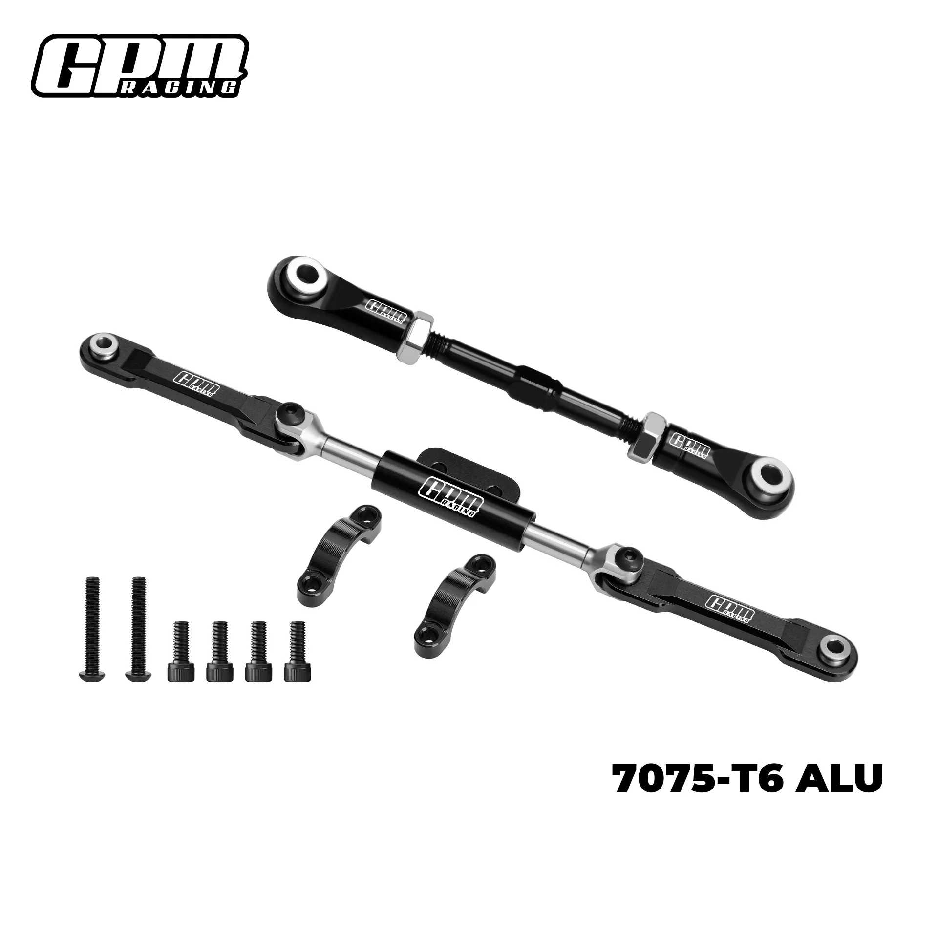 RC Upgrade Parts for HR VANQUISH 1/10 H10 Optic 4WD 7075-T6 Aluminium Medium Carbon Steel Servo Front Steering Linkage Kit