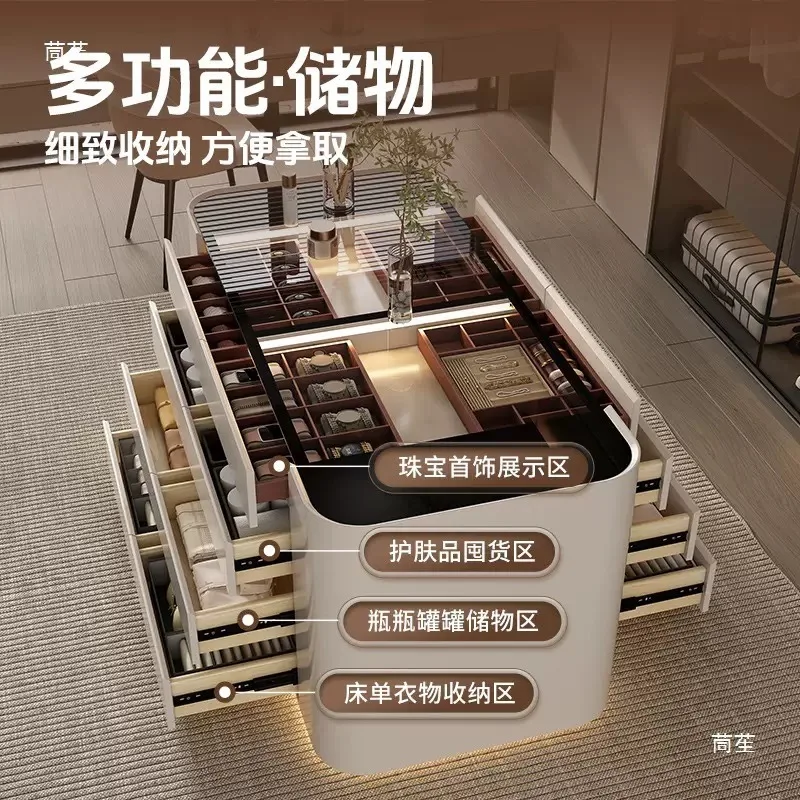 

clothing store cloakroom island cabinet drawer storage cabinet solid wood multi-layer studio jewelry display cabinet