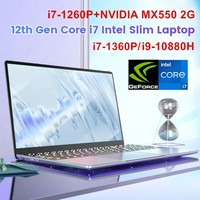 15.6 Inch Gaming Laptop i9 Intel i7 13620H 1260P NVIDIA MX550 4G IPS Fingerprint Office Ultrabook Slim Notebook Windows 11 WiFi