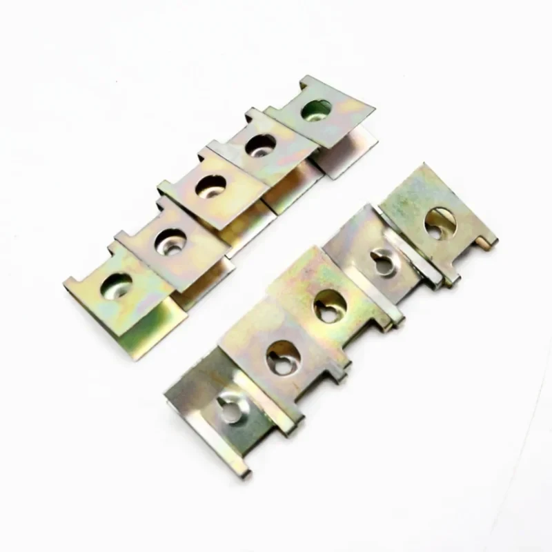 10/20/40/60pcs Metal Clips For Car Motorcycle Bumper Fender Trim Panel Fastener Leaf Board Fastener Anti-Rust Grommet Screw Clip