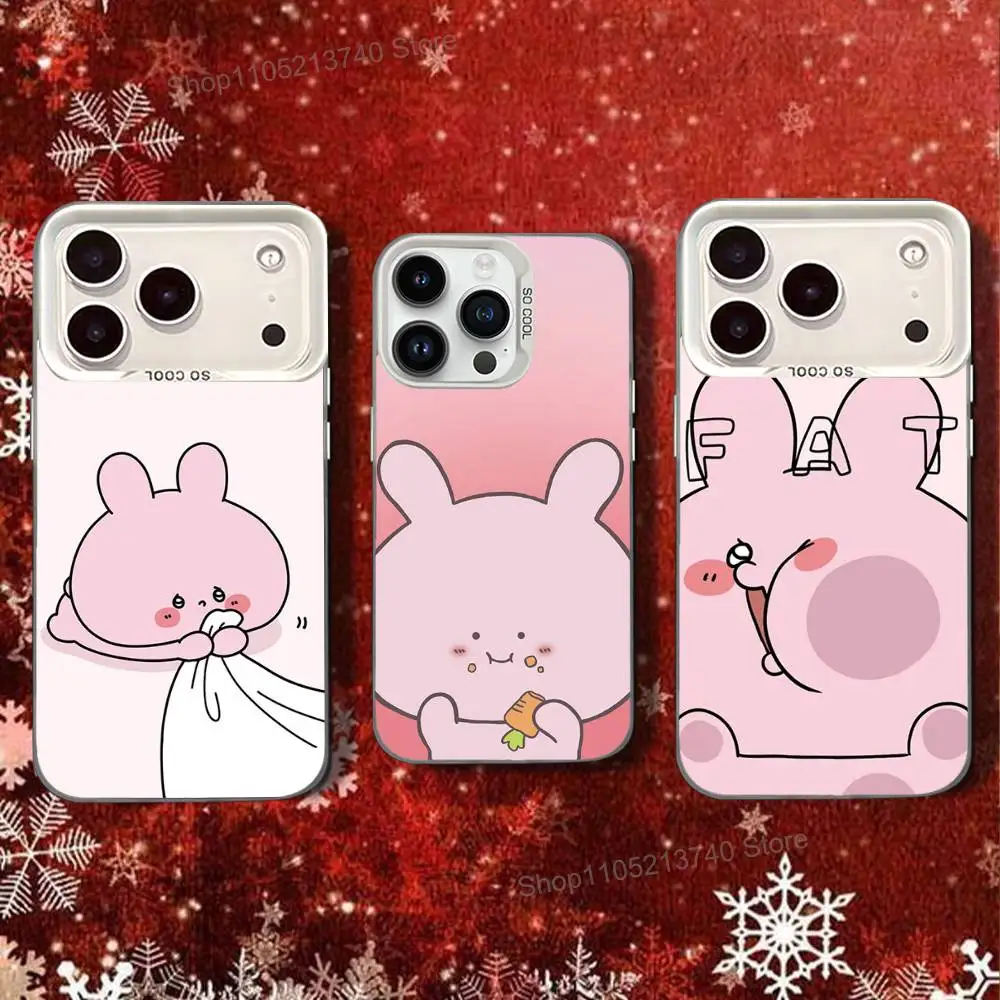 

C-cute AsamimichanS For iPhone 15,16,17,11,13,12,14,Pro,SE4,Max,Plus,Air,Mini Anti Fall White Matte Hard Bumper Phone Case