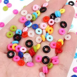 100pcs/Lot Elastic Silicone Rubber Stopper Rings Non-slip Positioning Beads Charm Fit Leather Rope Bracelet Jewelry Making