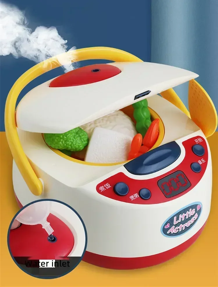 Speelhuisspeelgoed Simuleren van muziek Rijstkokers Keukenbenodigdheden Sets Hoogwaardige rekwisieten Kinder- en babycadeaus
