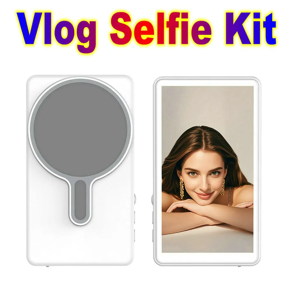 Picture 3: Magnetic Vlog Self Timer Monitor Screen Using Rear Camera Monitor For Mobile Phone Live Streaming Creating Content Self-Timer
