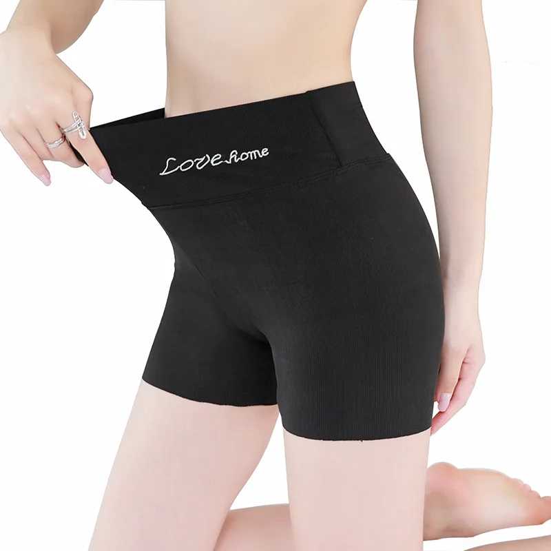 Ice Silk Safety Pants for Women Summer Thin Anti-Peep Underwear 2-in-1 Wearable Tummy Control Seamless Shorts
