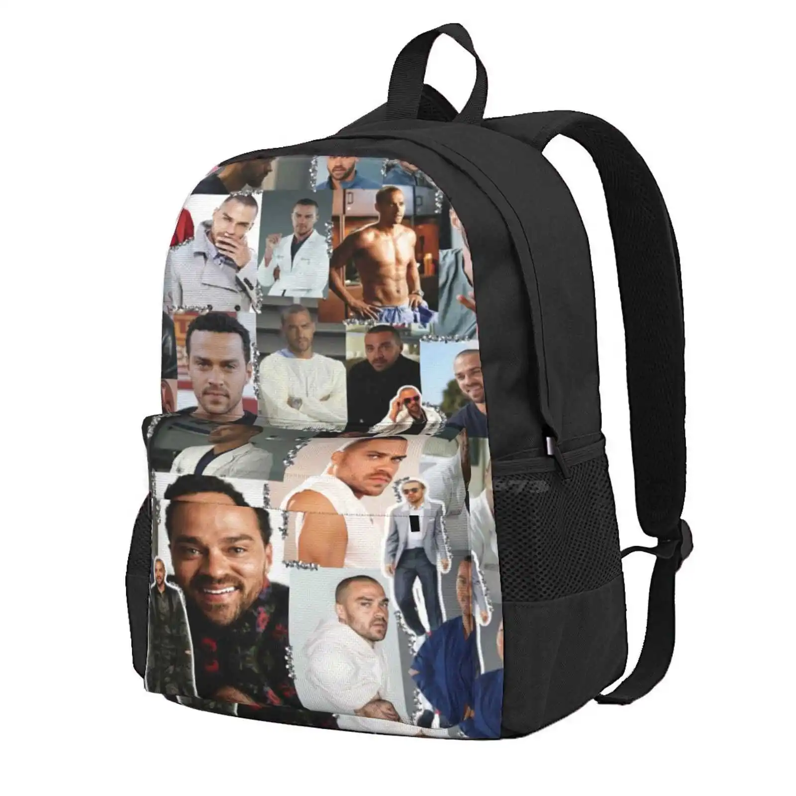 

Jackson Avery Collage Hot Sale Schoolbag Backpack Fashion Bags Jackson Avery Jesse Williams Mark Sloan Plastics Posse Plastic