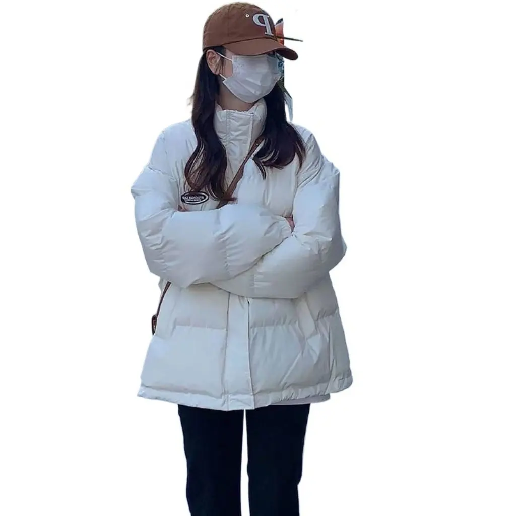 

Утолщенная хлопковая куртка большого размера в корейском стиле, женское зимнее пальто, одежда для хлеба, модная хлопковая верхняя одежда свободного покроя