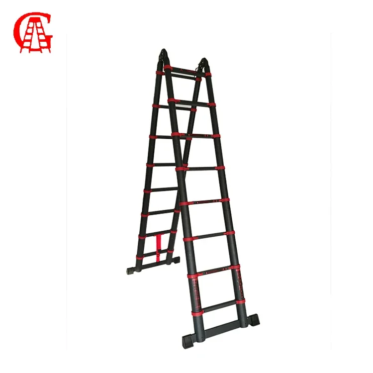 Factory Production 5 M New Style Aluminum Folding Extending Telescopic Ladder