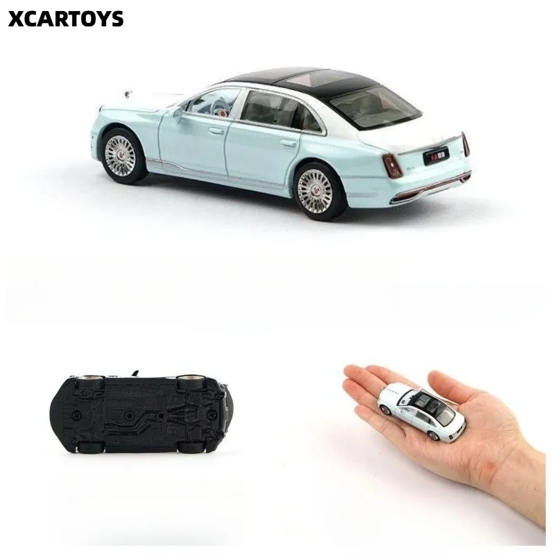 Tuoyi 1/64 Hongqi Guoya Song Yun Blue and White T26-06 Alloy Car Model