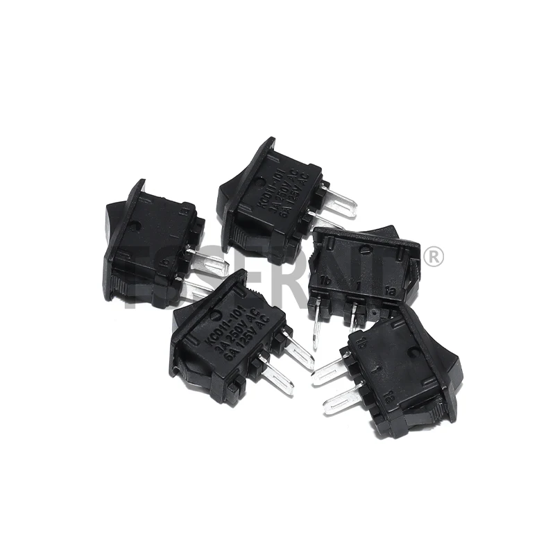 5Pcs Rocker Switch 250V 3A 2-Pin ON/OFF Toggle SPST for Auto Car Truck Boat 10x15mm