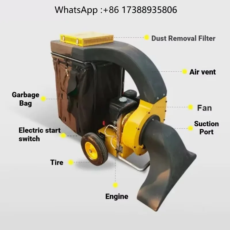 Fuel Saving  Engine Low Consumption Residential District Outdoor Leaf Waste Disposal Unit Leaf Vacuum Blower