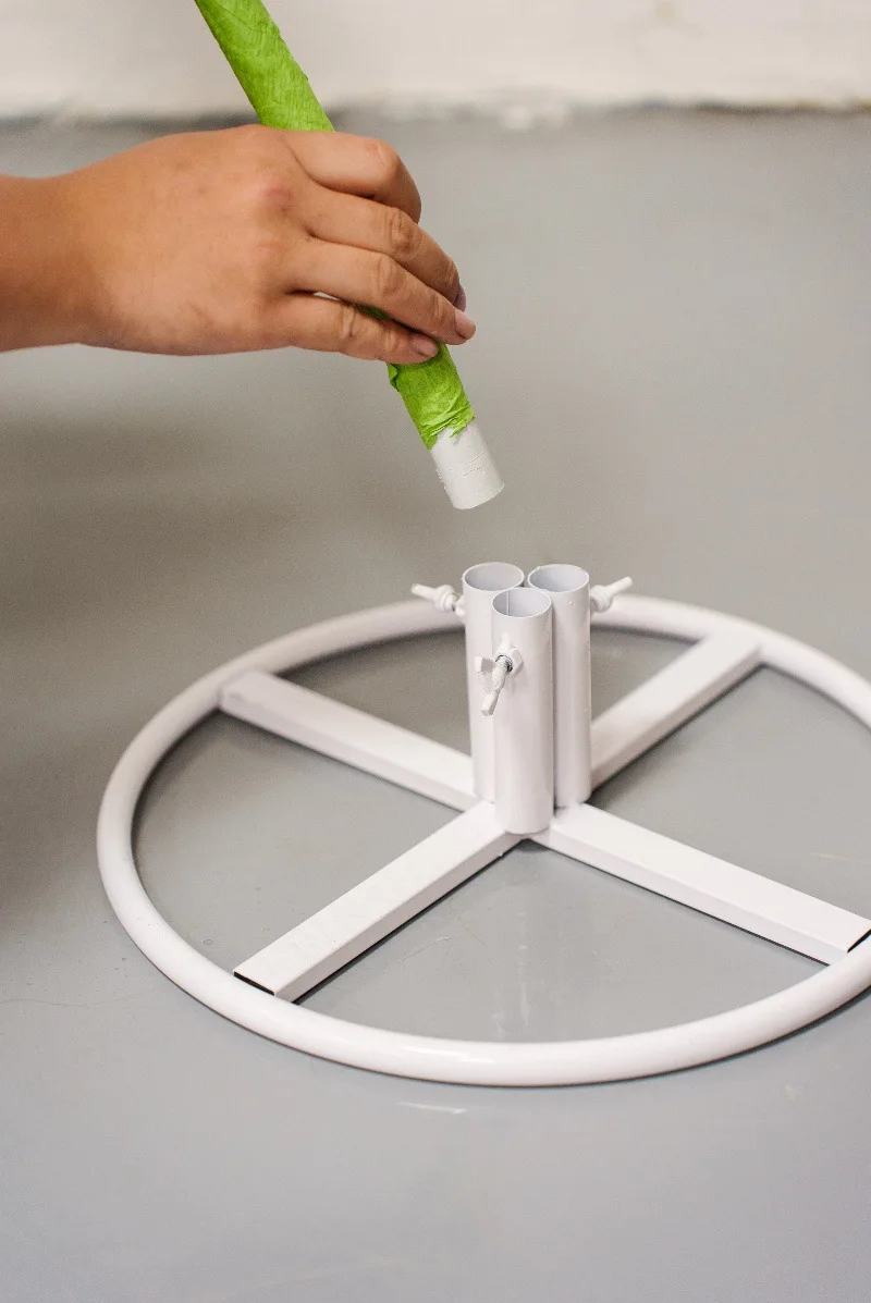 Rak Tempat Rangkaian Bunga Tanaman Buatan Rak Pajangan Tiang Bunga Dasar Rangkaian Bunga Logam Kerajinan Vas Tempat Diy