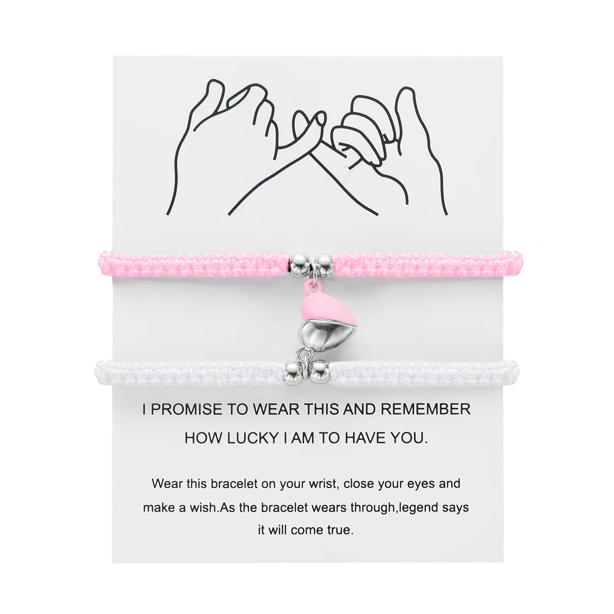 2 Teile/satz Romantische Herz Magnetische Gewinnen Paar Armband Für Frauen Männer Mode Geflochtenen Seil Passenden Armband Freundschaft Schmuck – Detail 36