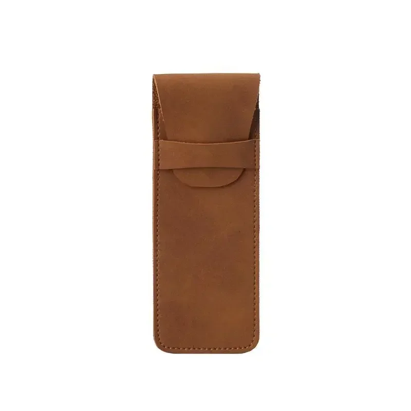 1 قطعة ريترو ماتي بولي Leather حافظة أقلام جلدية حامل أقلام حقيبة جيب القلم كيس التخزين منظم قرطاسية صغيرة حقيبة للموظفين ممرضة