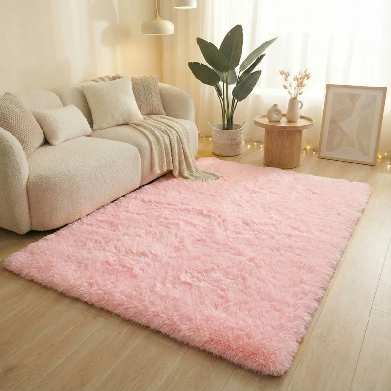 Graue Batik-Shaggy-Teppiche Ultra Weiche Rutschfeste Plüsch-Teppiche Schlafzimmer Wohnzimmer Kinderzimmer Große Größe Wohndekor Bodenmatten – Detail 21