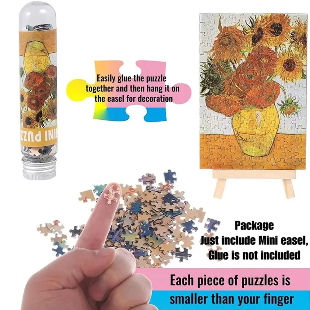 150 Teile/satz Mini Kreative Ölgemälde Puzzles Geschenke Mini Puzzle Spiel Reagenzglas Familie Pädagogisches Spielzeug Erwachsene Kinder