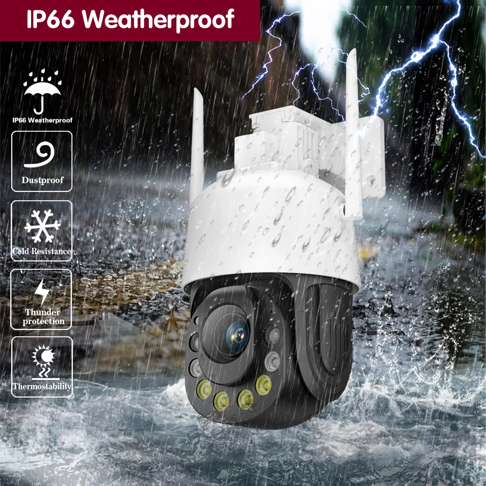 ICSEE 50X Optical Zoom WiFi PTZ IP Security Camera Outdoor 5MP CCTV Human Detection Video Surveillance Camera Color Night Vision