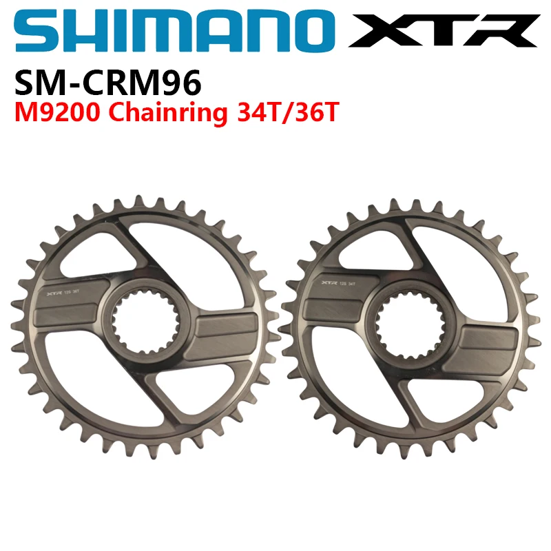 Shimano NEW XTR M9200 12s Chainring SM-CRM96 DYNAMIC CHAIN ENGAGEMENT 34T Or 36T For MTB Mountain Bike M9200 Crankset Chainwheel