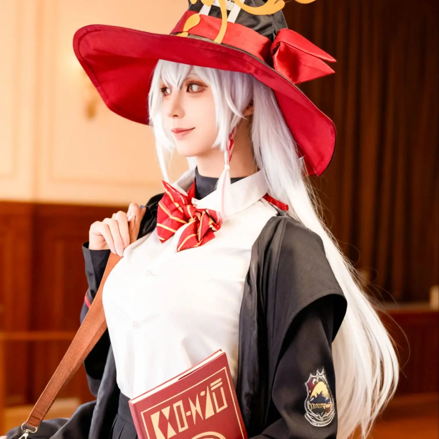 

GAME Blue Archive Shirao Eri cosplay Wig 90Cm white long hair Synthetic Wig+Wig cap Party Halloween Wig