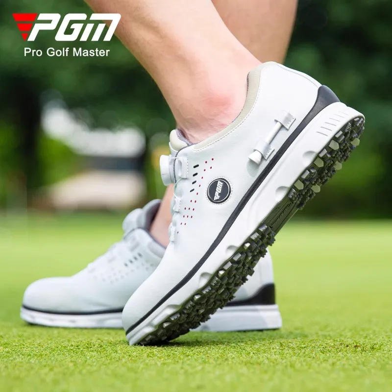 PGM Men Multifunctional Golf Shoes BOA Rotating Laces Magnetic Marker With Golf Tee Waterproof Spikeless Golf Sneakers