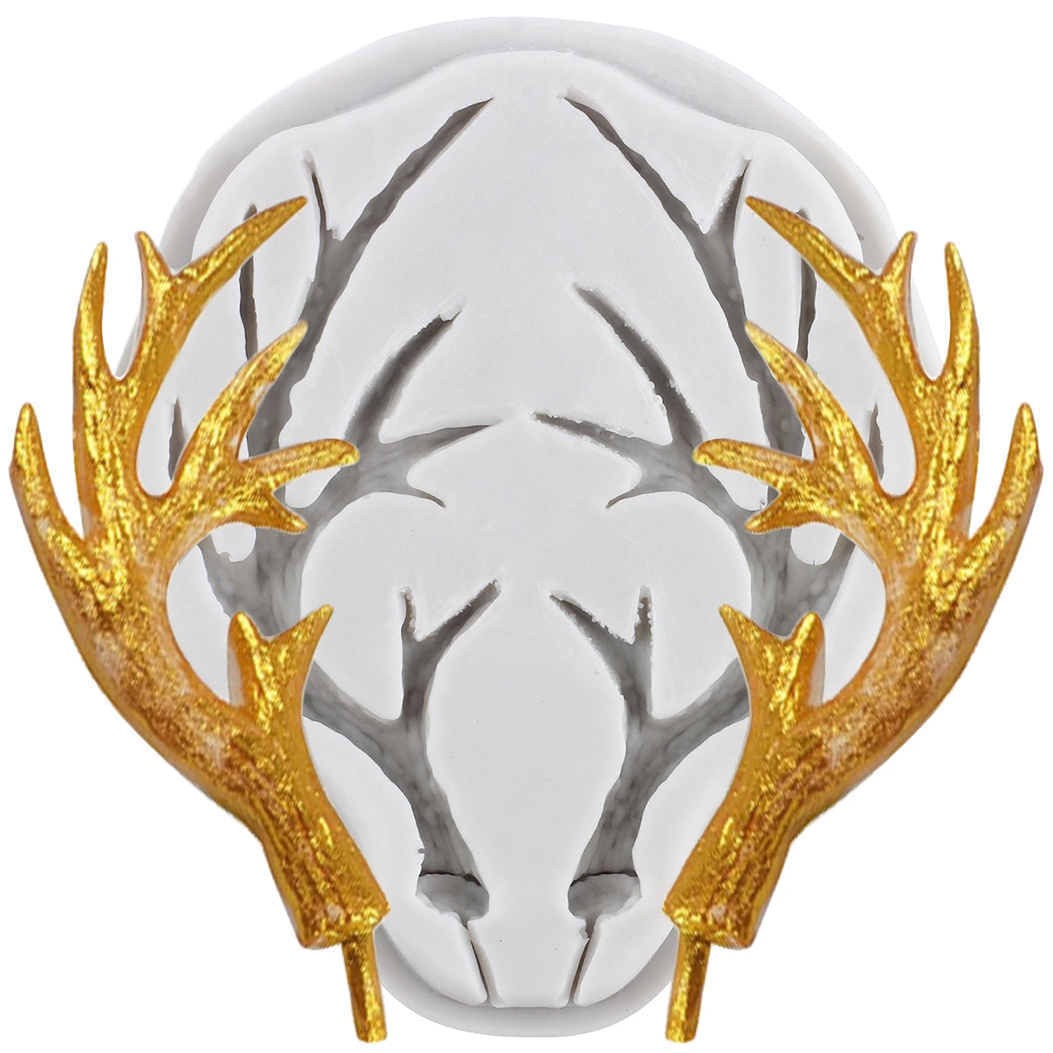 Christmas Elk Deer Horn Silicone Molds Antlers Fondant Cake Decorating Tools Cupcake Topper Candy Craft Gum Paste Polymer Clay