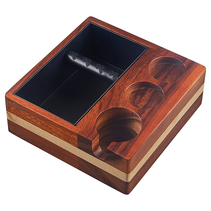 Top Design Commercial Bucket Household Stainless Steel Color Matching Espresso square Coffee Knock Box Drawer