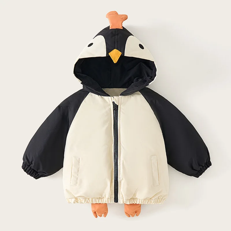 

Children's down jacket 2025 Winter new style Children's thickened coat, cartoon top for boys and girls, cotton-padded jacket