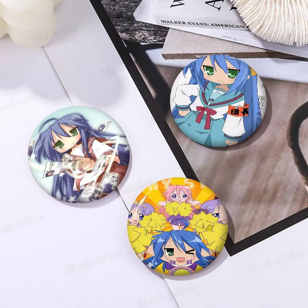 

Lucky Star Creative Pins Funny Smiley Faces Round Snap-in Brooch Badge Backpack Hat Accessories Jewelry Gifts