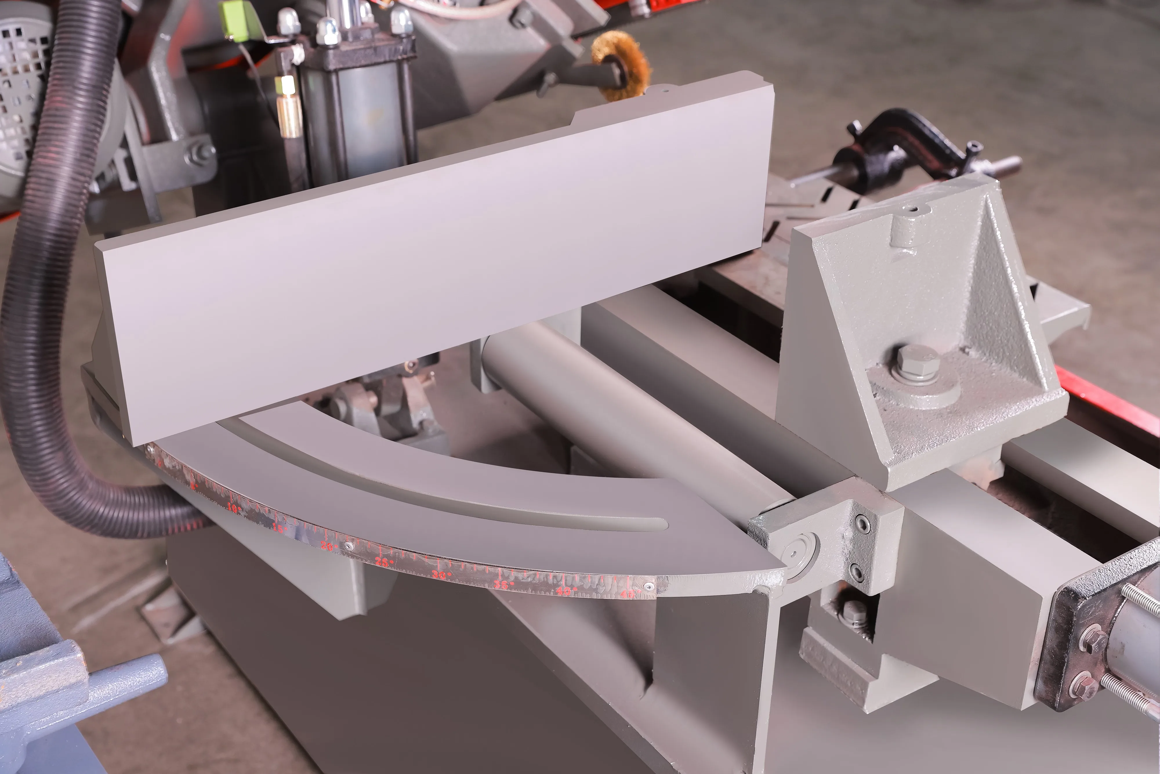 PX-28/34S 45cm Steel Iron 45 Degree Angle Cutting Scissor Style Band Saw Machine With Rotary Cutting Function