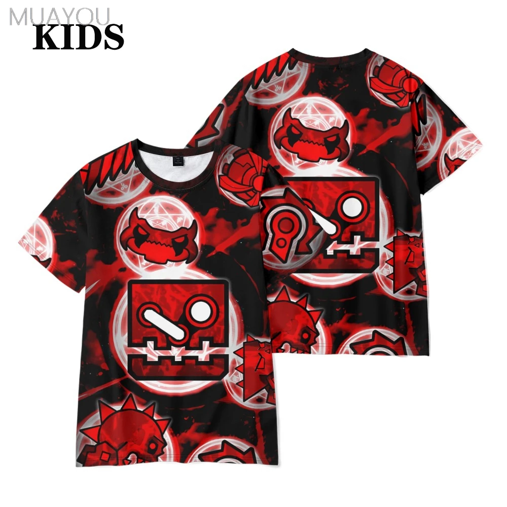 

Hot Game Geometry Dash T-shirt 3D Printed Men Women Clothing Summer Breathable Short sleeved Tops Leisure Streetwear
