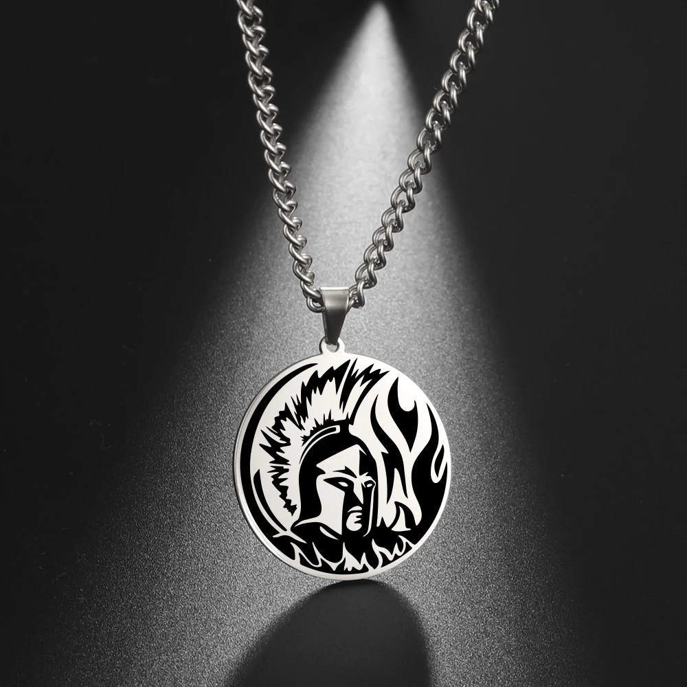 Dawapara Vintage antike griechische Krieger Anhänger ägyptische Göttin Athene Aphrodite Artemis Apollo Symbol Edelstahl Amulett – Detail 32