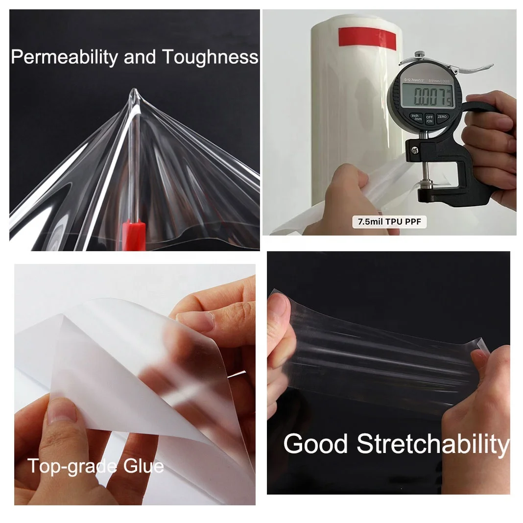Factory Hot Selling  XP PPF 7.5mil TPU PPF Self Healing Anti-yellowing Transparent Car TPU PPF Paint Protection Film 1.52*15m