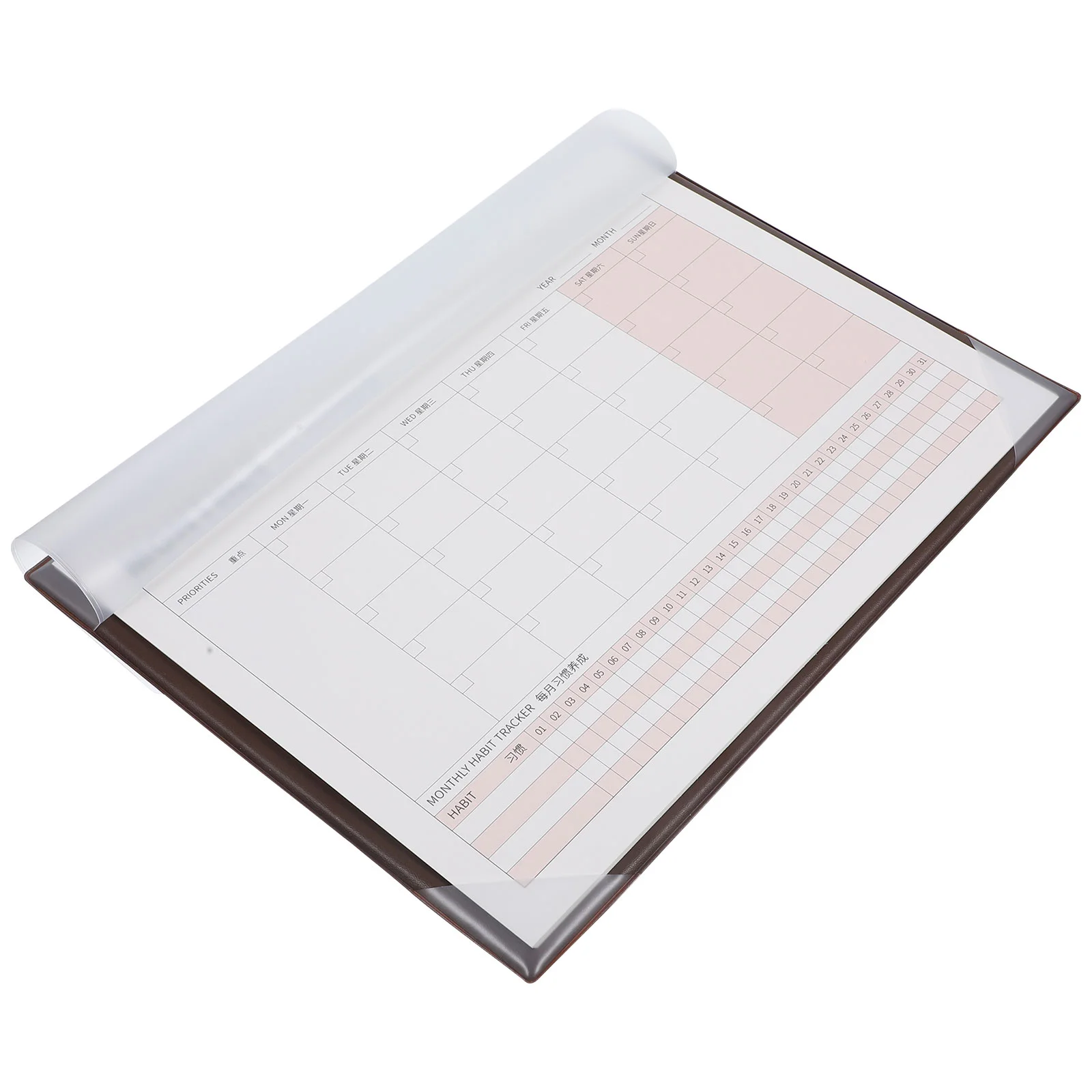 Desk Blank Calendar Sheet Monthly Planner Notepad Blank Calendar Planning Notepad