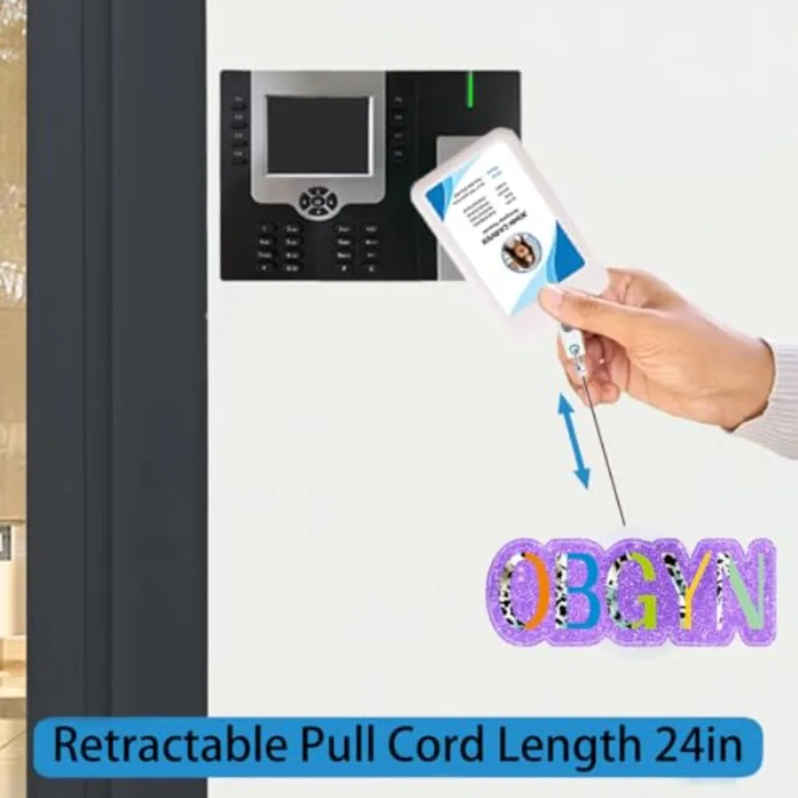 OBGYN Badge Reel Retractable for Women OB Healthcare Badge Holder MA Student RN CNA Hospital Medical Doctor Badge Clip ID Card view 5