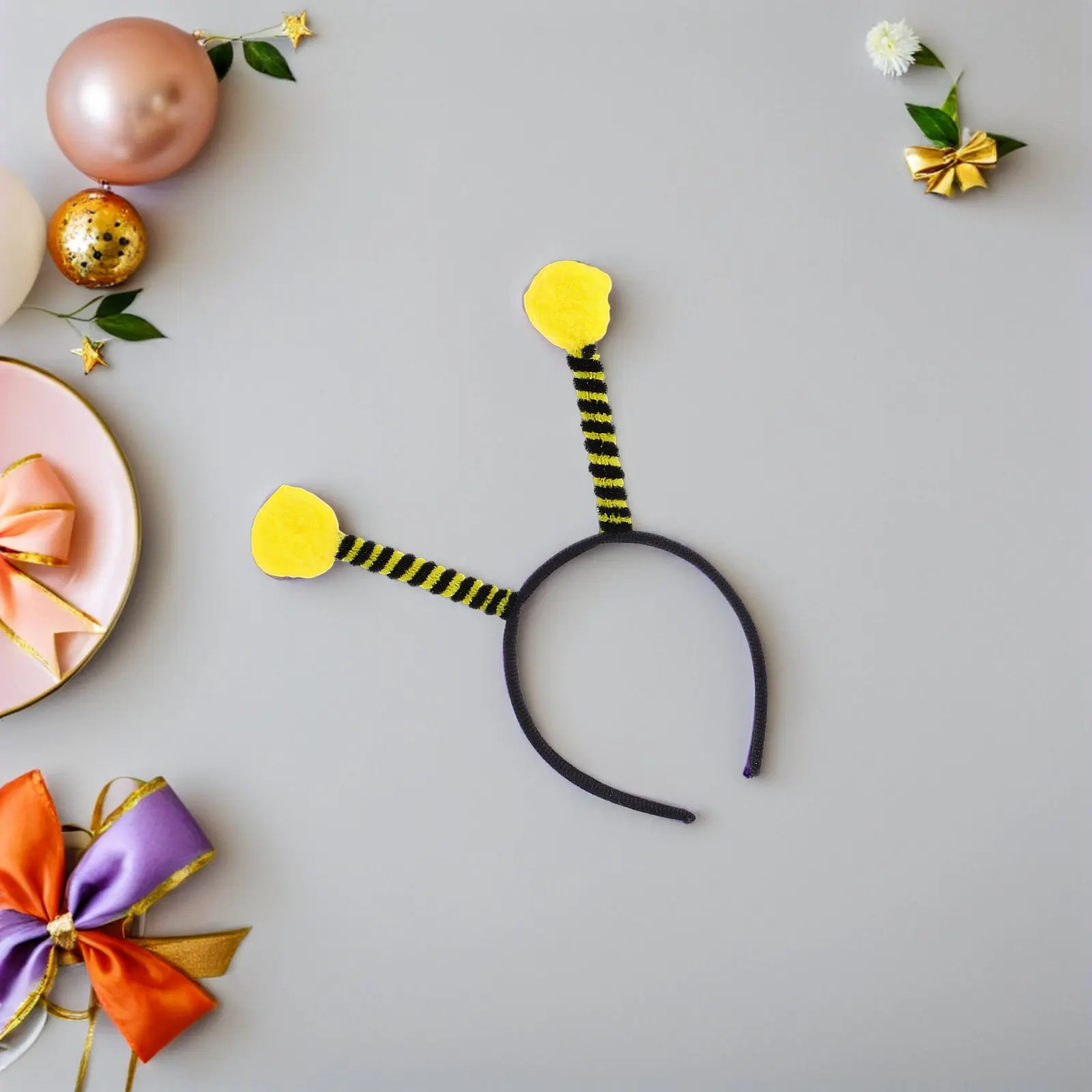 

12Pcs Bee Antenna Headbands Insect Hairband Lightweight Pom-Pom Party Hair Bands Women Costume Outdoor Bee Antenna Headband