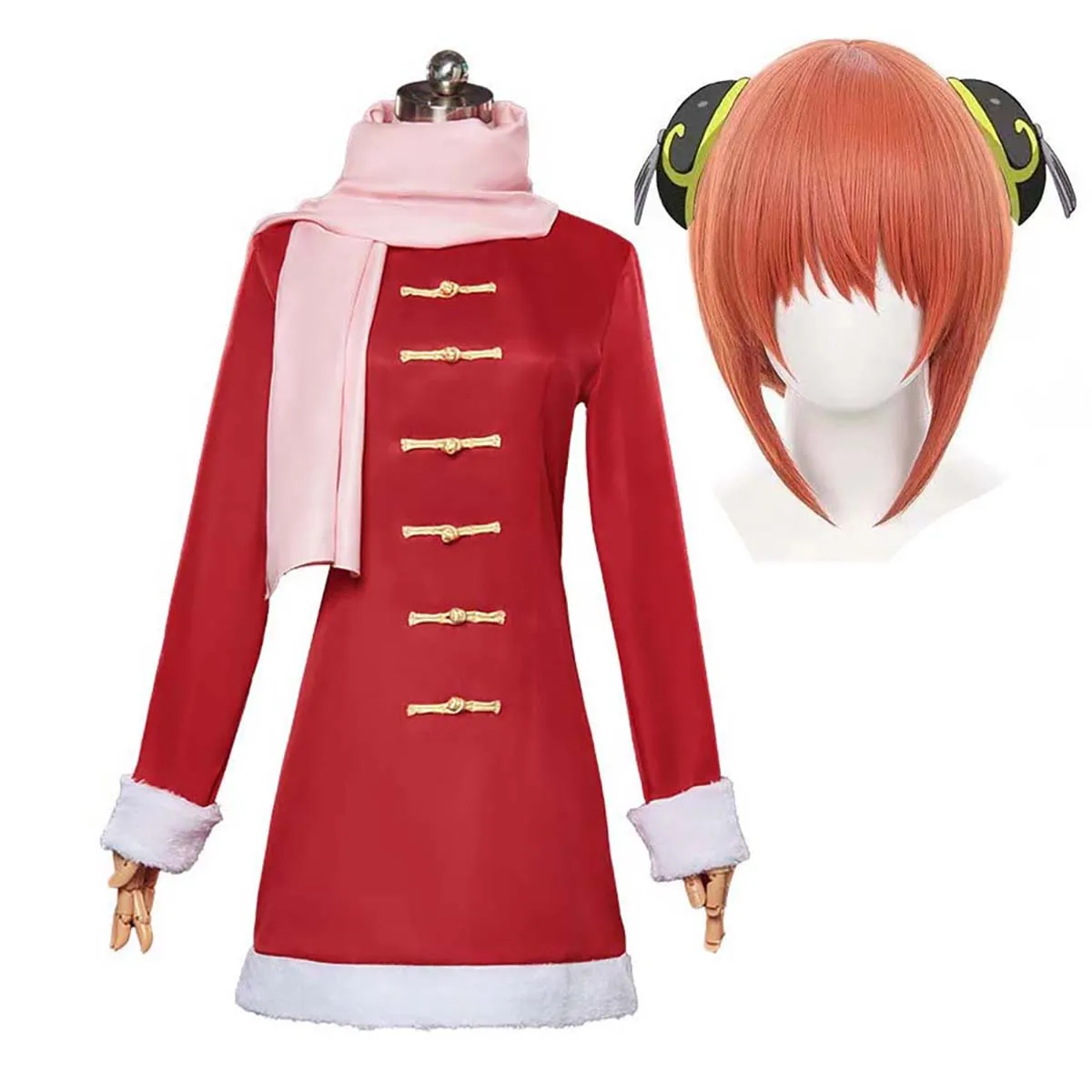 

Women Christmas Party Anime Kintama Cosplay Kaguraa Costume Or Wig