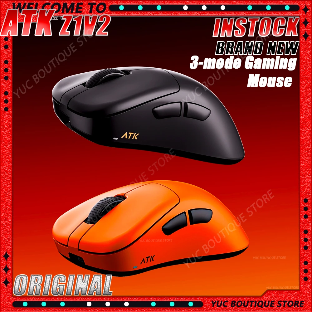 ATK Z1V2 Ultimate Wireless Gaming Mouse Dual 8K PAW3950Ultra Electronics E-sports Mouse 500mAh Lightweight Mice PC Gamer Gifts