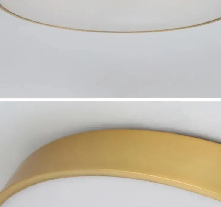 Ultra-thin LED ceiling lamp gold lamp surface installation living room bedroom remote home decoration lighting