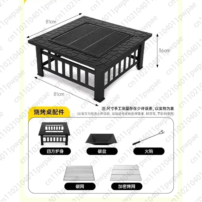 2025 موقد مستدير جديد طاولة شاي شواية باربيكيو موقد فحم ، فناء خارجي موقد منزلي شواية شواء داخلية #5