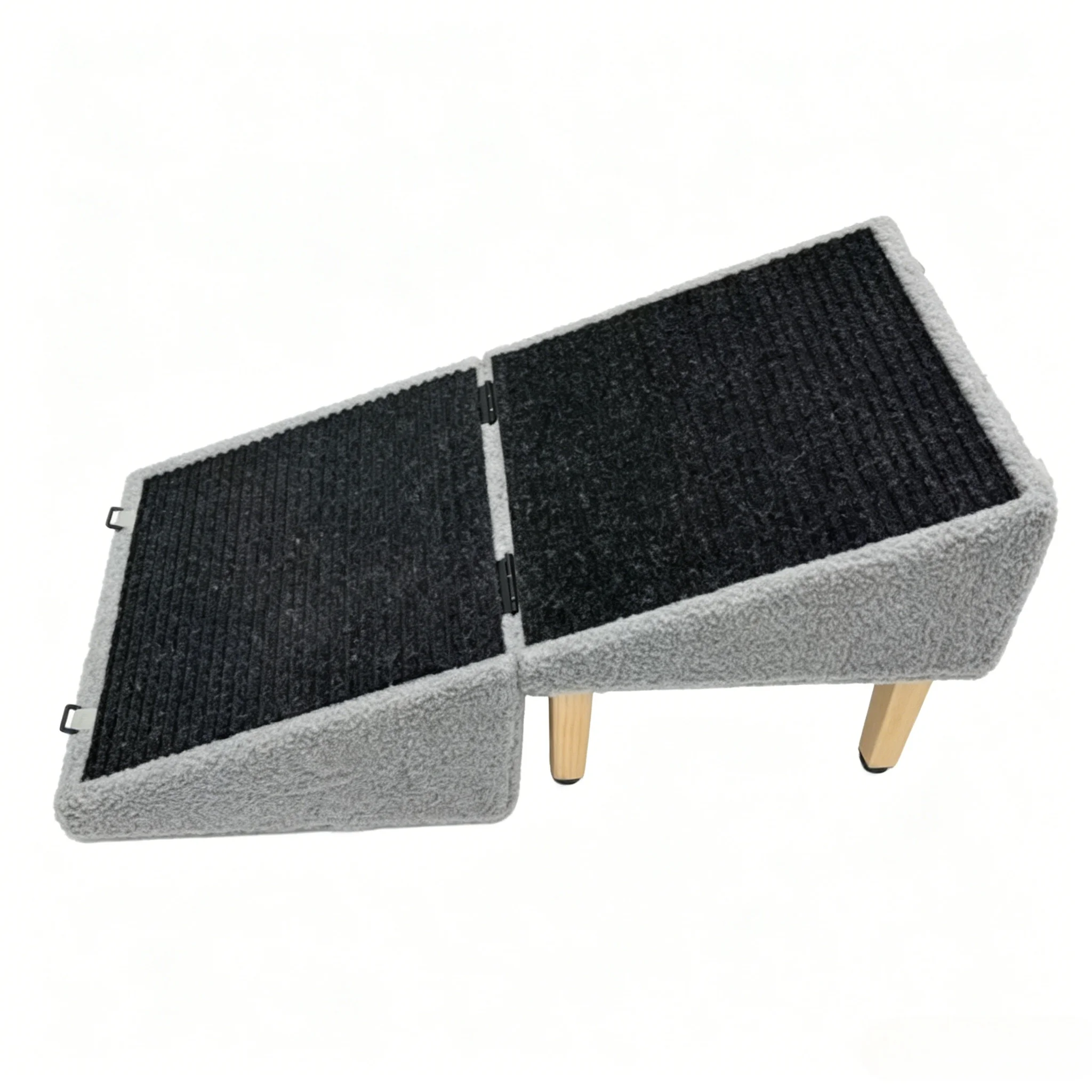 

Foldable Dog Stairs, Beige Non-Slip Pet Ramp for Small Dogs & Cats, Pet Steps for Bed Couch, Easy to Store
